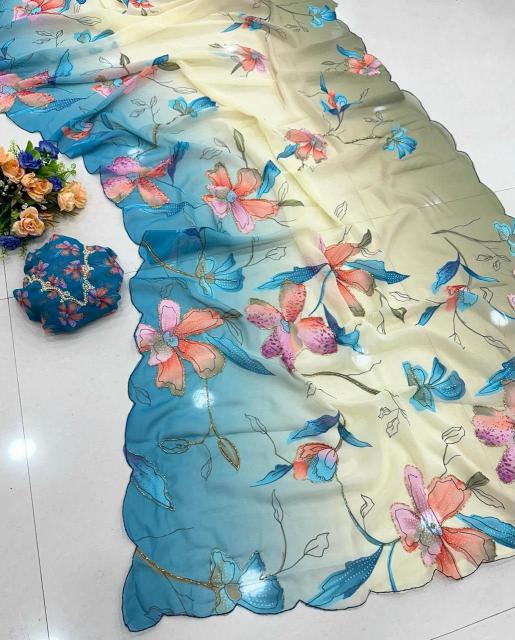 Svara floral digital print saree india wholesale clothing suppliers